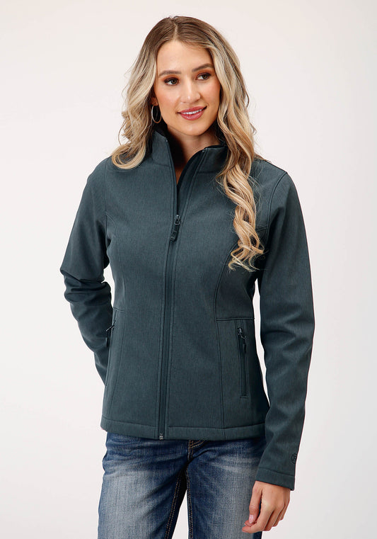 Roper Womens Heather Grey Soft Shell Tech Jacket