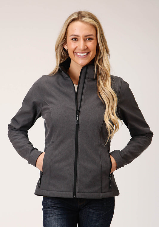 Roper Womens Heather Grey Softshell Tech Jacket