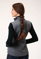 Roper Womens Tech Heathered Grey Softshell Vest - Flyclothing LLC