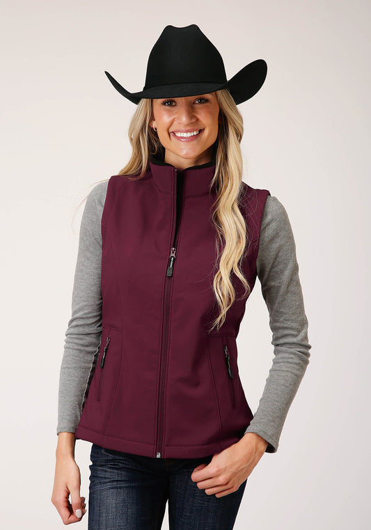 Roper Womens Tech Wine Softshell Vest