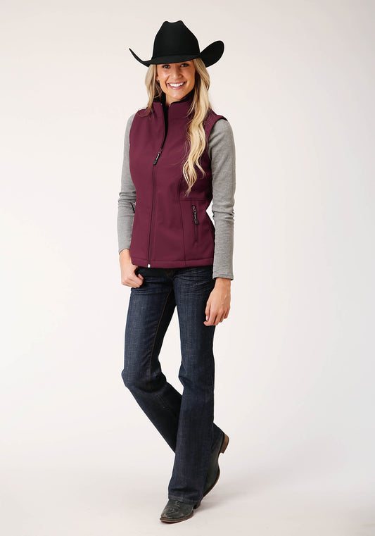 Roper Womens Tech Wine Softshell Vest - Flyclothing LLC