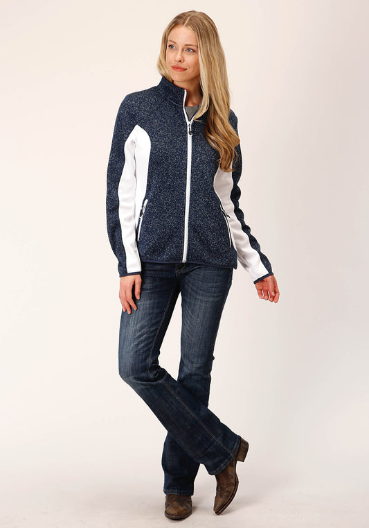 Roper Womens Sweater Bonded Fleece Jacket Tech Jacket - Flyclothing LLC