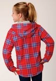 Roper Girls Long Sleeve Snap Thermal Lined Flannel Shirt Jacket - Flyclothing LLC