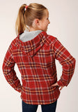 Roper Girls Long Sleeve Snap Thermal Lined Flannel Shirt Jacket - Flyclothing LLC