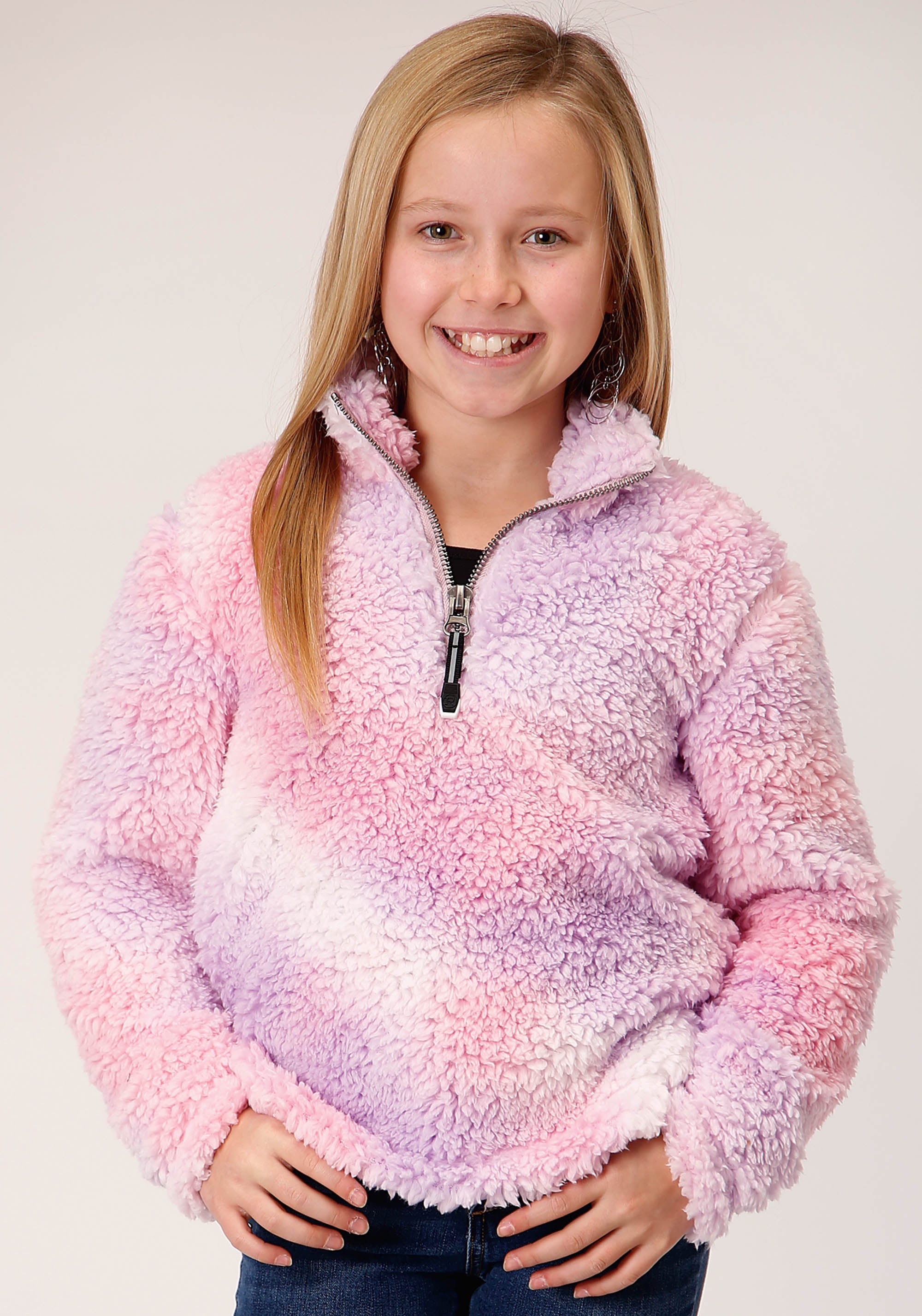 Roper Girls Womens Polar Fleece Tie Dye Polar Fleece Pullover