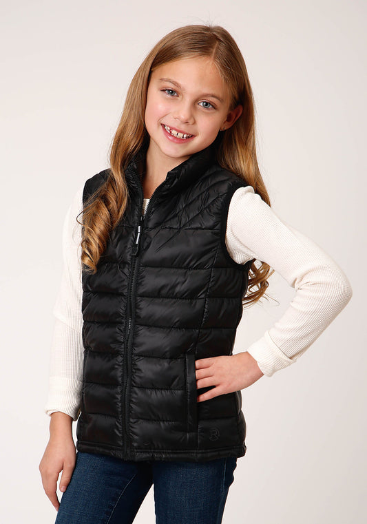 Roper Girls Parachute Black Down Vest