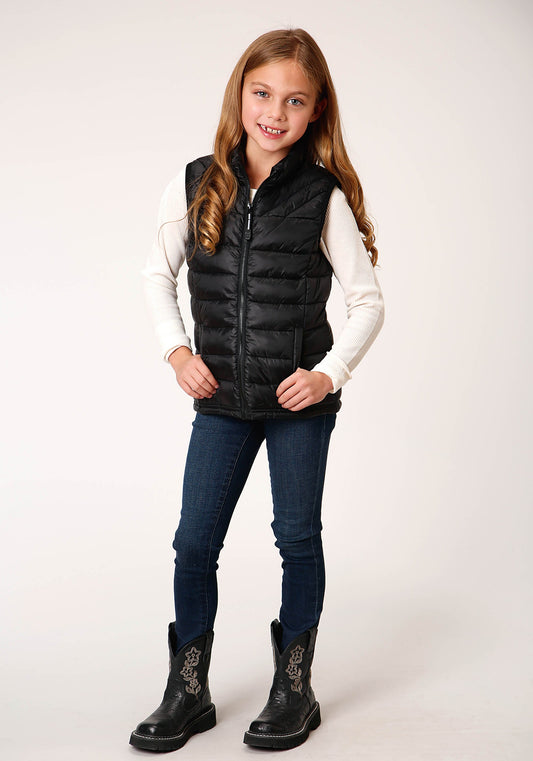 Roper Girls Parachute Black Down Vest - Flyclothing LLC