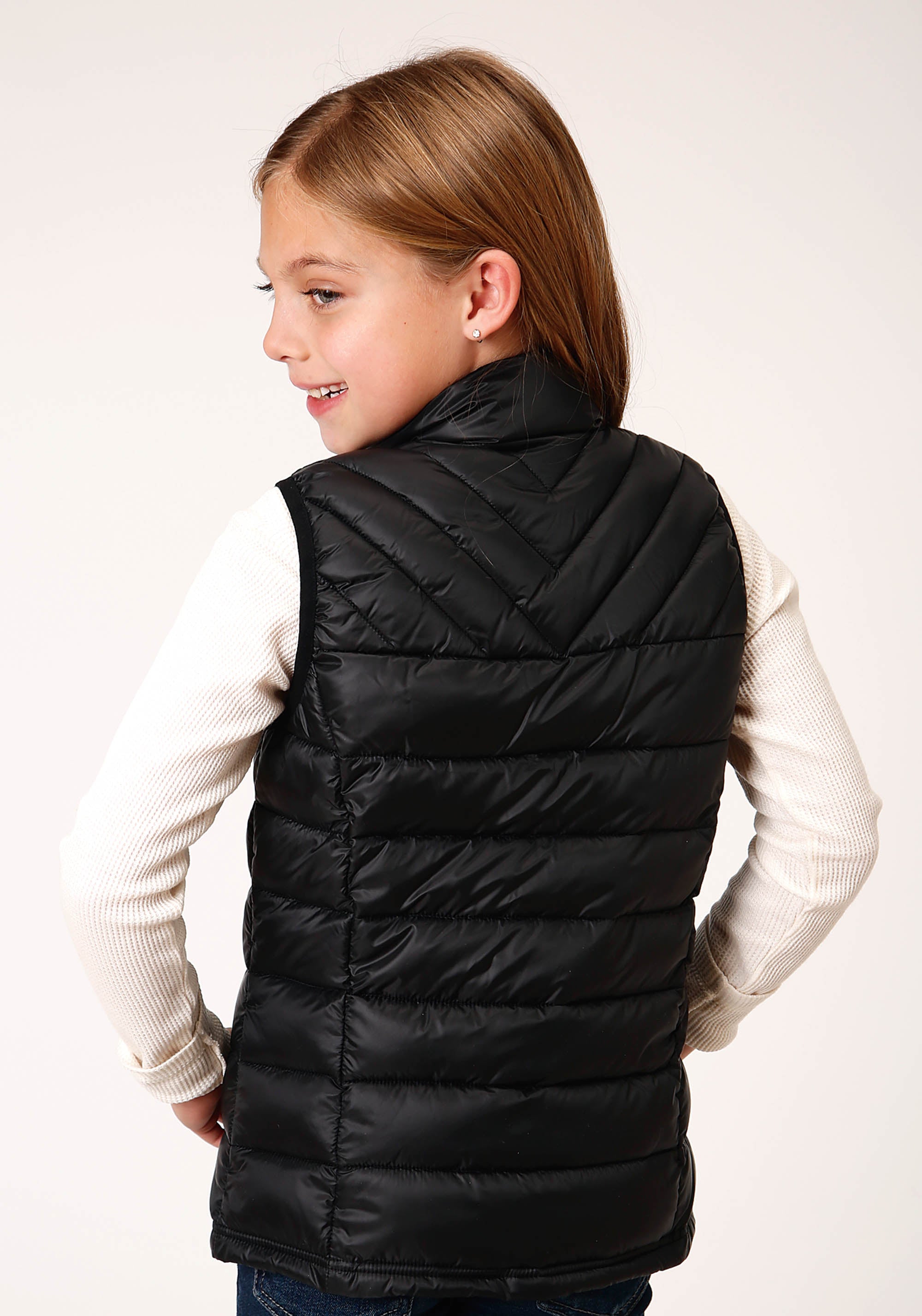 Roper Girls Parachute Black Down Vest - Flyclothing LLC