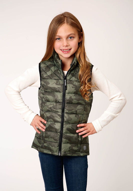 Roper Girls Parachute Camo Down Vest