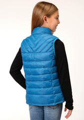 Roper Girls Crushable Poly Filled Teal Down Vest - Flyclothing LLC