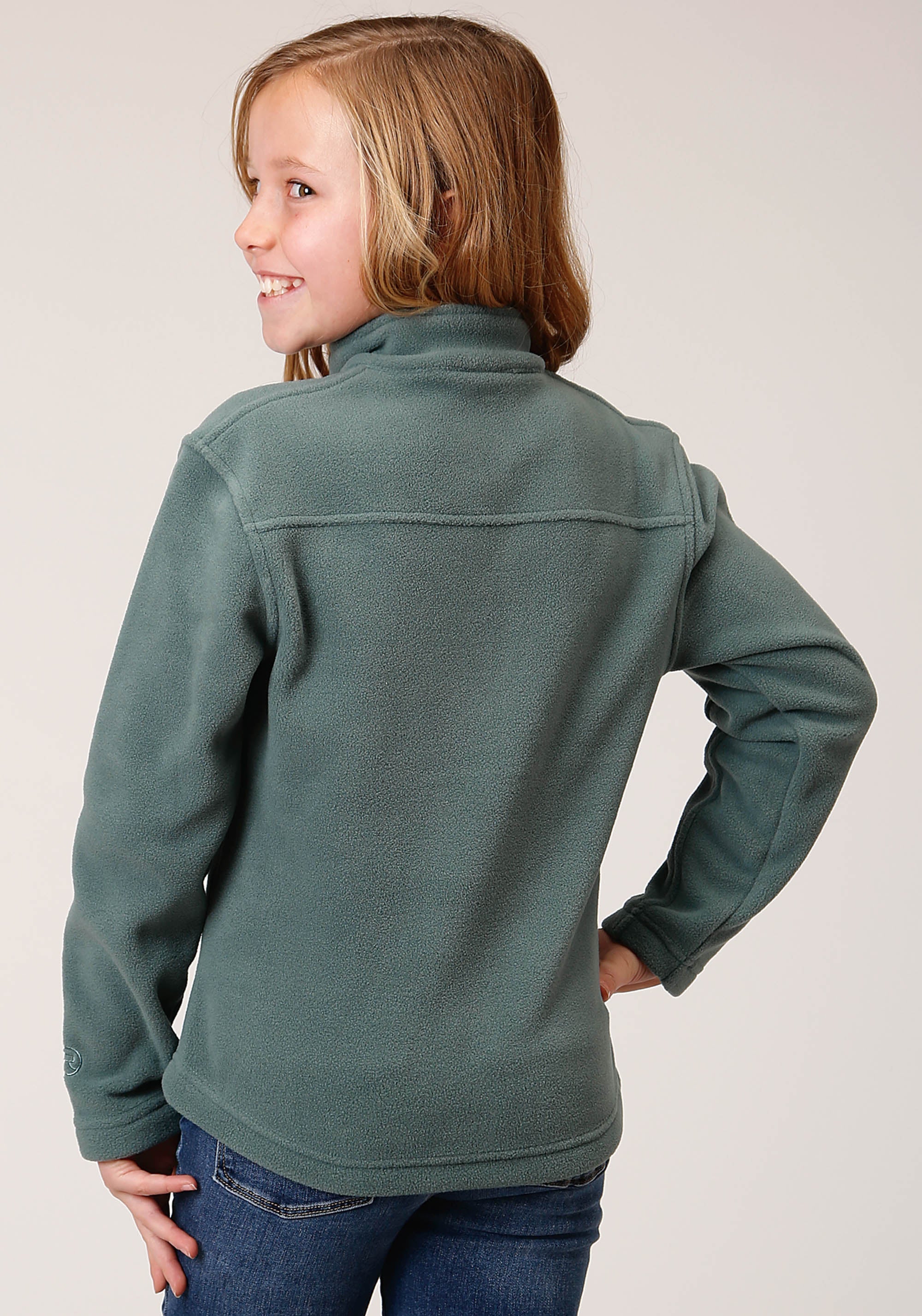 Roper Girls Misty Green Micro Polar Fleece Pullover - Flyclothing LLC