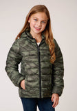 Roper Girls Parachute Camo Hooded Down Jacket