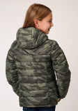 Roper Girls Parachute Camo Hooded Down Jacket - Flyclothing LLC