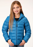 Roper Girls Teal Crushable Poly Filled Down Jacket