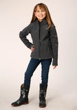 Roper Girls Heather Grey Soft Shell Tech Jacket - Flyclothing LLC