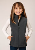 Roper Girls Heather Grey Soft Shell Tech Vest