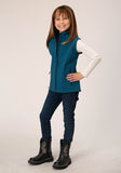 Roper Girls Deep Teal Grid Soft Shell Tech Vest - Flyclothing LLC