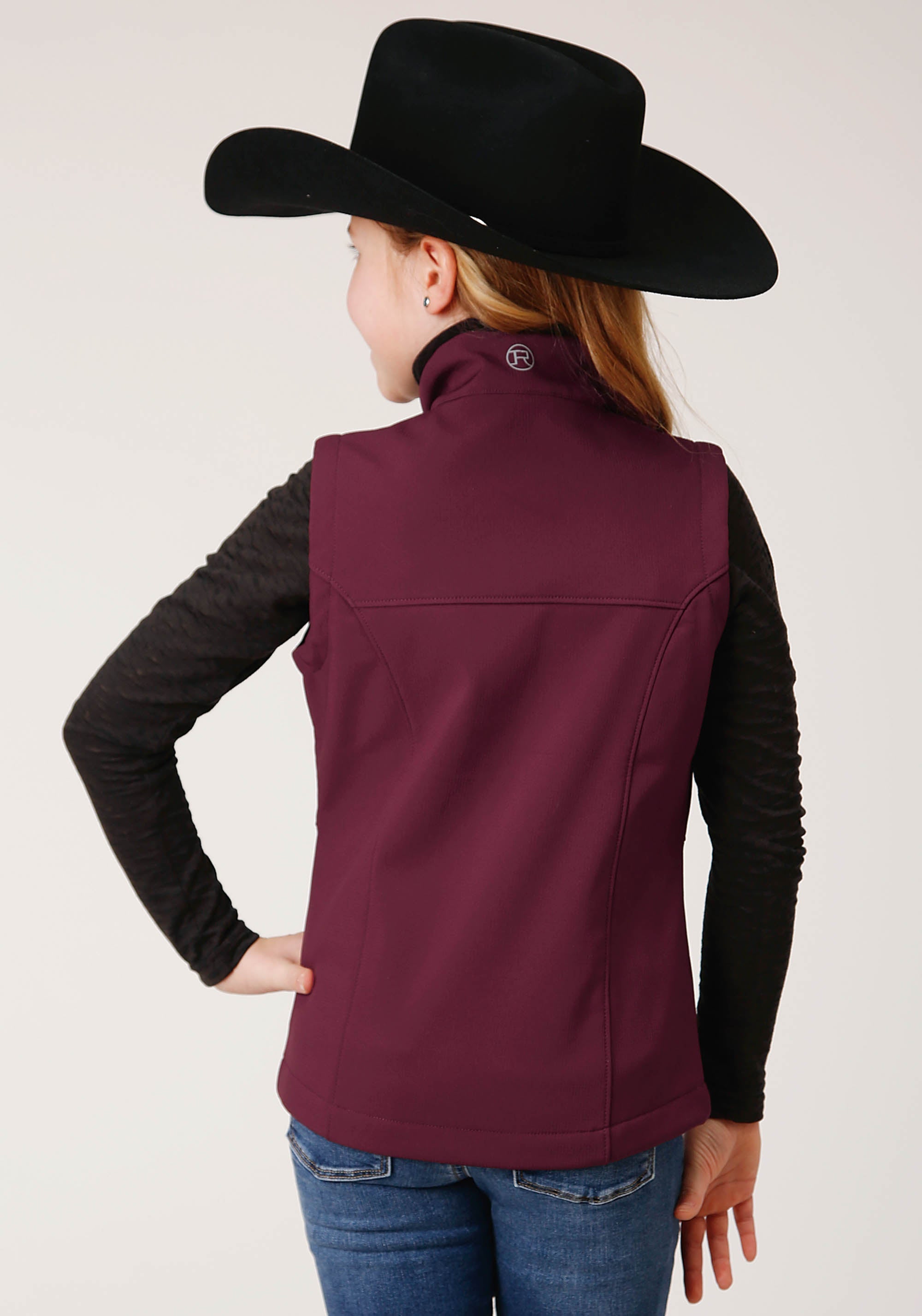 Roper Girls Wine Softshell Tech Vest - Flyclothing LLC