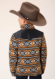 Roper Boys Polar Fleece Orange Aztec Print Pullover - Flyclothing LLC