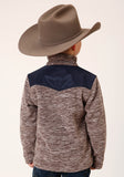 Roper Boys Polar Fleece Heather Chocolate Pullover - Flyclothing LLC