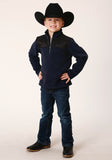 Roper Boys Polar Fleece Heather Navy Pullover - Flyclothing LLC