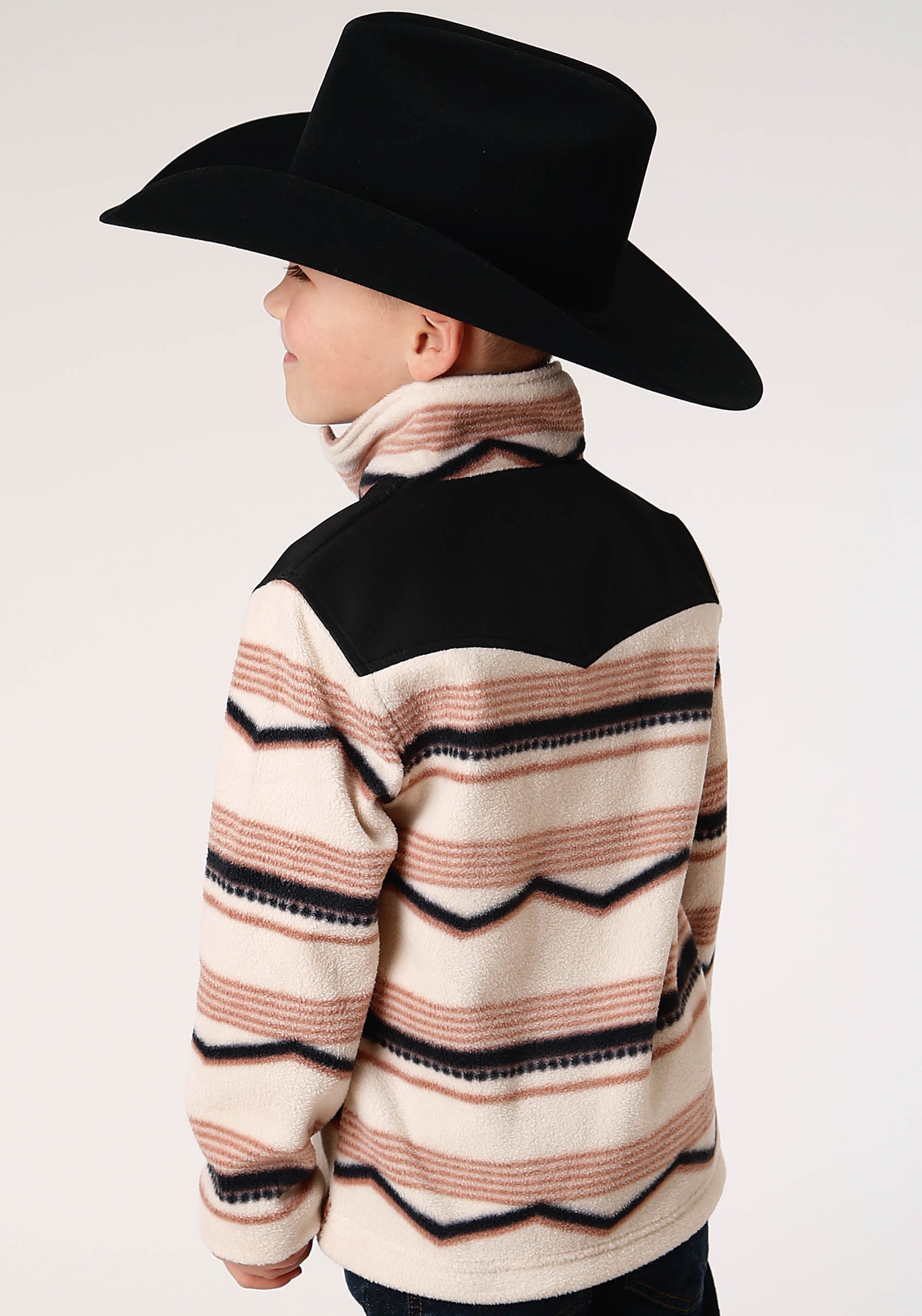 Roper Boys Polar Fleece Horizontal Aztec Print Pullover - Flyclothing LLC