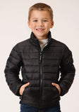 Roper Boys Black Nylon Parachute Down Jacket