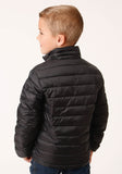 Roper Boys Black Nylon Parachute Down Jacket - Flyclothing LLC