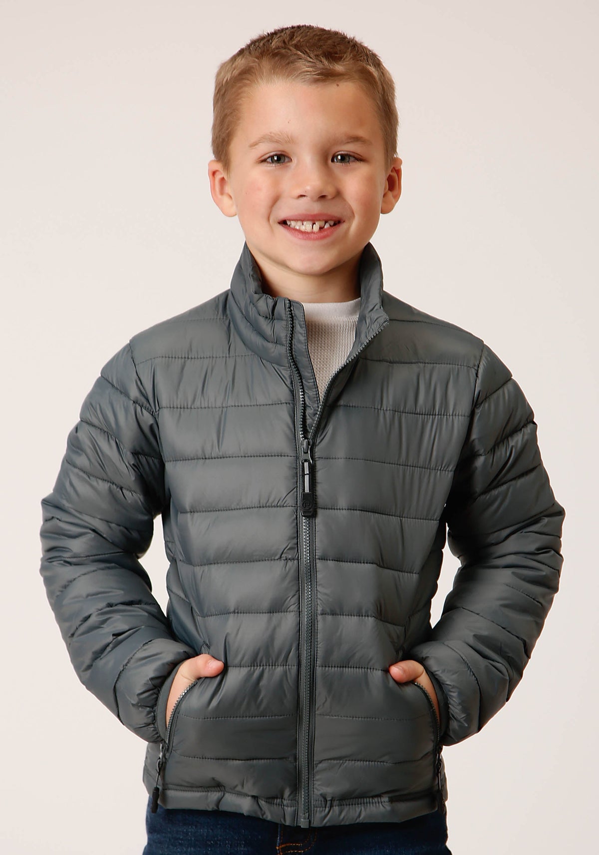 Roper Boys Slvr Sage Nylon Parachute Down Jacket