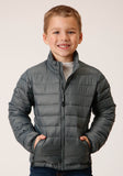 Roper Boys Slvr Sage Nylon Parachute Down Jacket