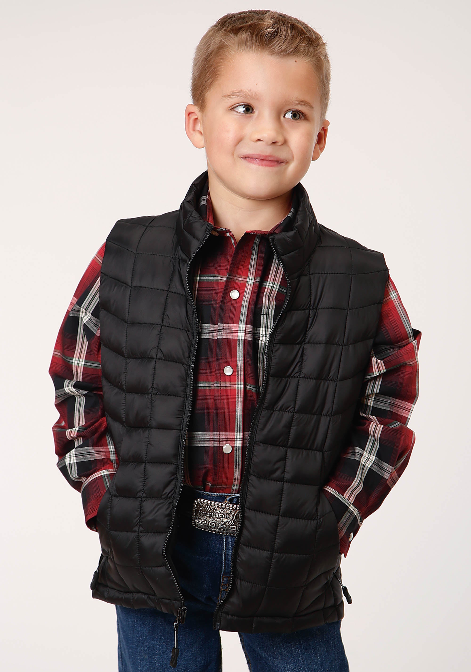 Roper Boys Crushable Poly Filled Down Vest