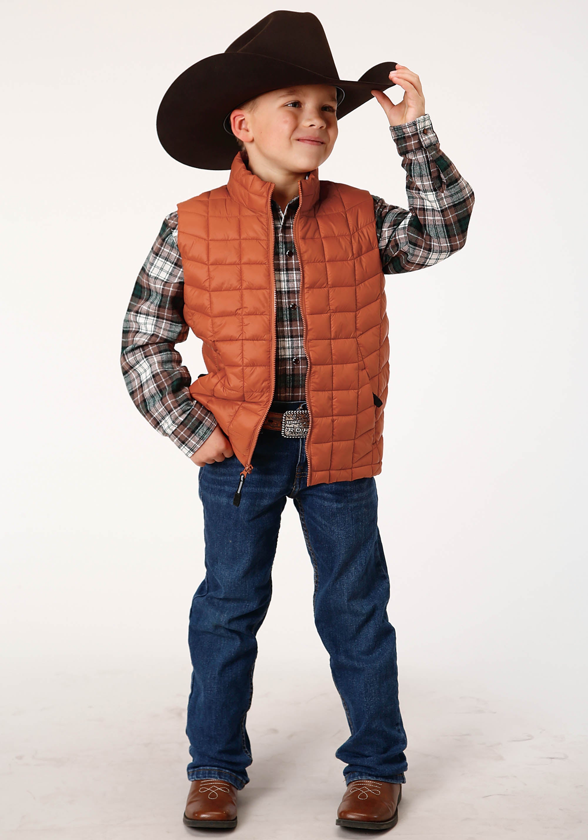 Roper Boys Crushable Poly Filled Down Vest - Flyclothing LLC