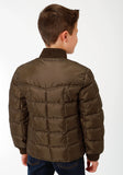 Roper Boys Brown Poly-Filled Jacket - Flyclothing LLC