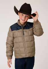 Roper Boys Quilted Poly With Poly Fill Jacket Poly Filled Western Jacket