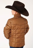 Roper Boys Caramel Boy's Outerwear Poly Filled Western Jacket - Flyclothing LLC