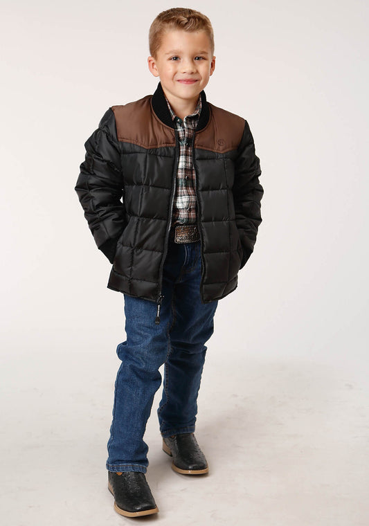 Roper Boys Quilted Polyfilled Jacket Poly Filled Western Jacket - Flyclothing LLC