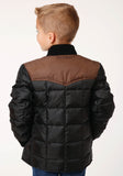 Roper Boys Quilted Polyfilled Jacket Poly Filled Western Jacket - Flyclothing LLC