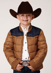 Roper Boys Quilted Polyfilled Jacket Poly Filled Western Jacket