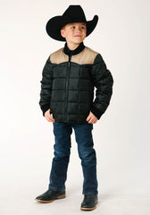 Roper Boys Quilted Polyfilled Jacket Poly Filled Western Jacket - Flyclothing LLC