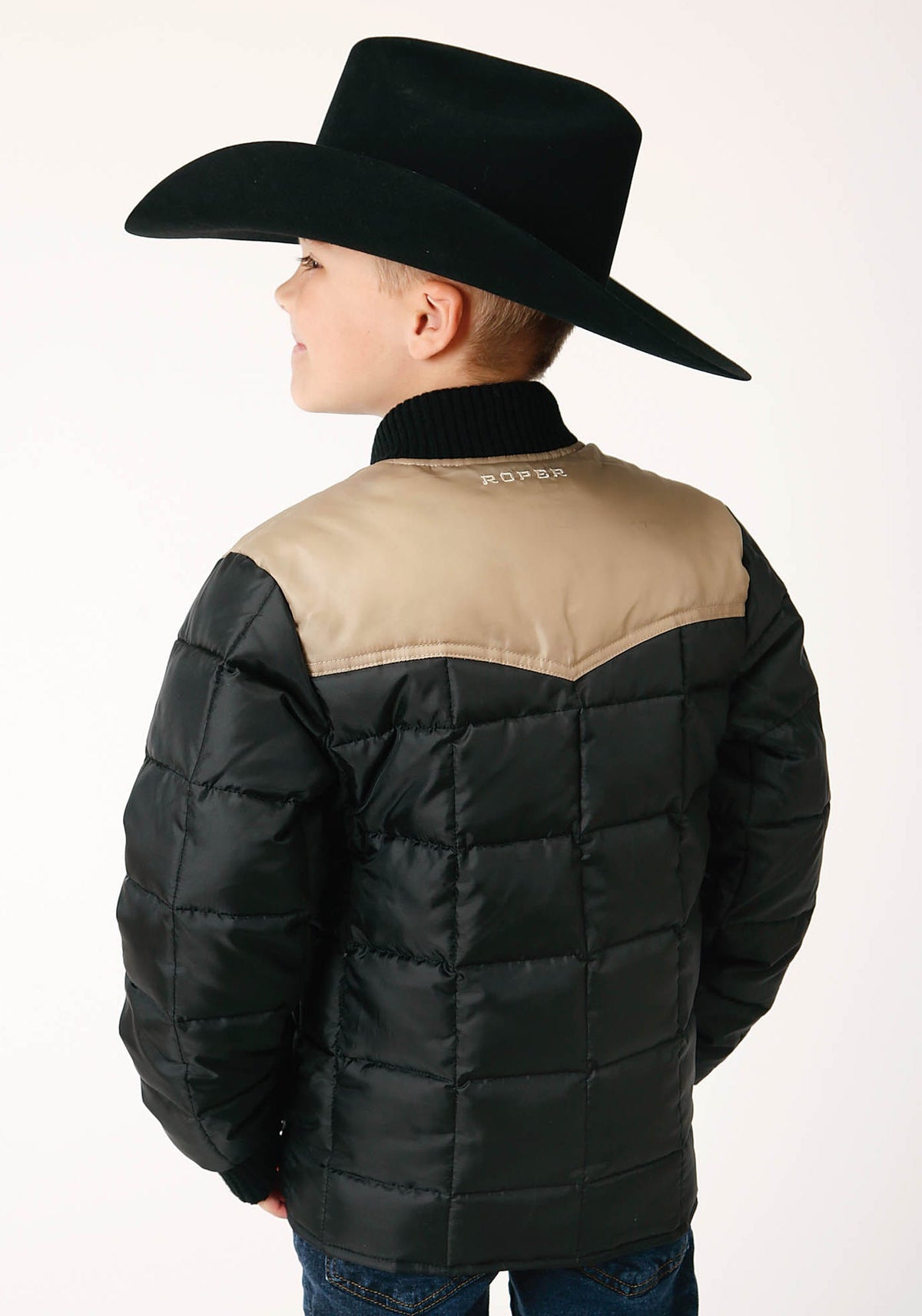 Roper Boys Quilted Polyfilled Jacket Poly Filled Western Jacket - Flyclothing LLC