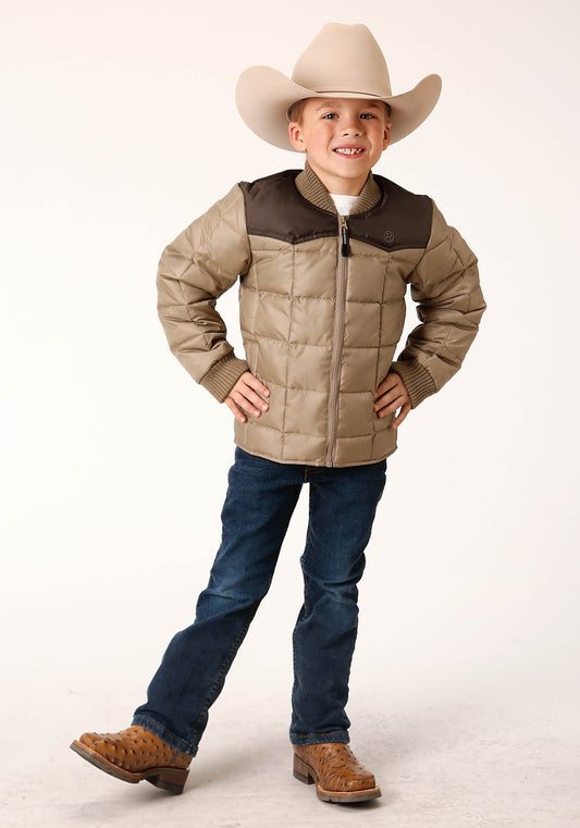 Roper Boys Quilted Polyfilled Jacket Poly Filled Western Jacket - Flyclothing LLC