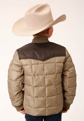 Roper Boys Quilted Polyfilled Jacket Poly Filled Western Jacket - Flyclothing LLC