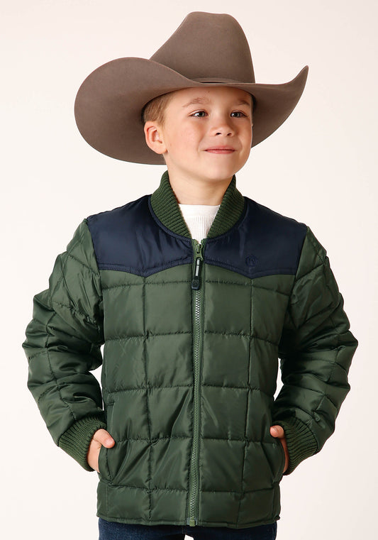 Roper Boys Quilted Polyfilled Jacket Poly Filled Western Jacket