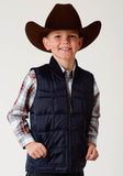 Roper Boys Navy Blue Poly-Filled Vest