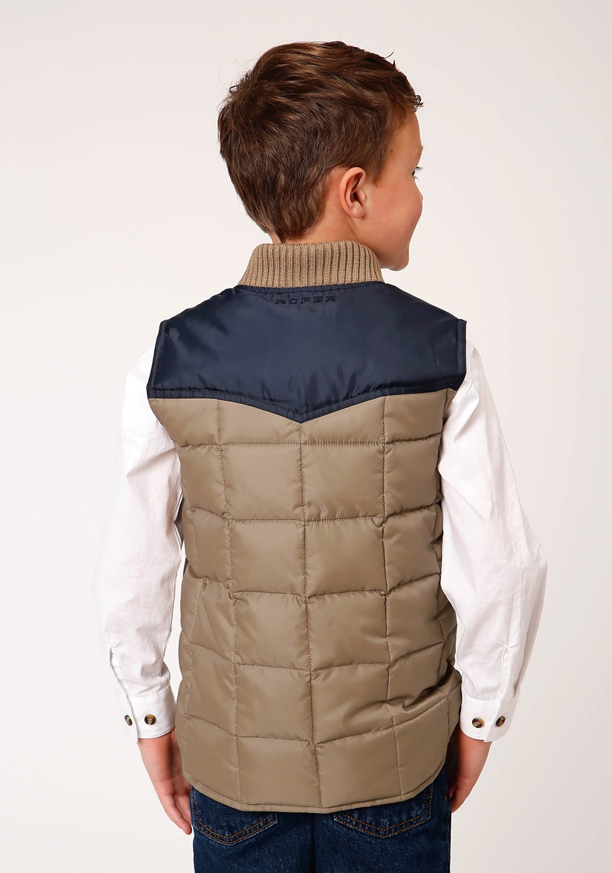 Roper Boys Quilted Poly With Poly Fill Vest Poly Filled Western Vest - Flyclothing LLC