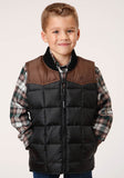 Roper Boys Quilted Polyfilled Vest Poly Filled Western Vest