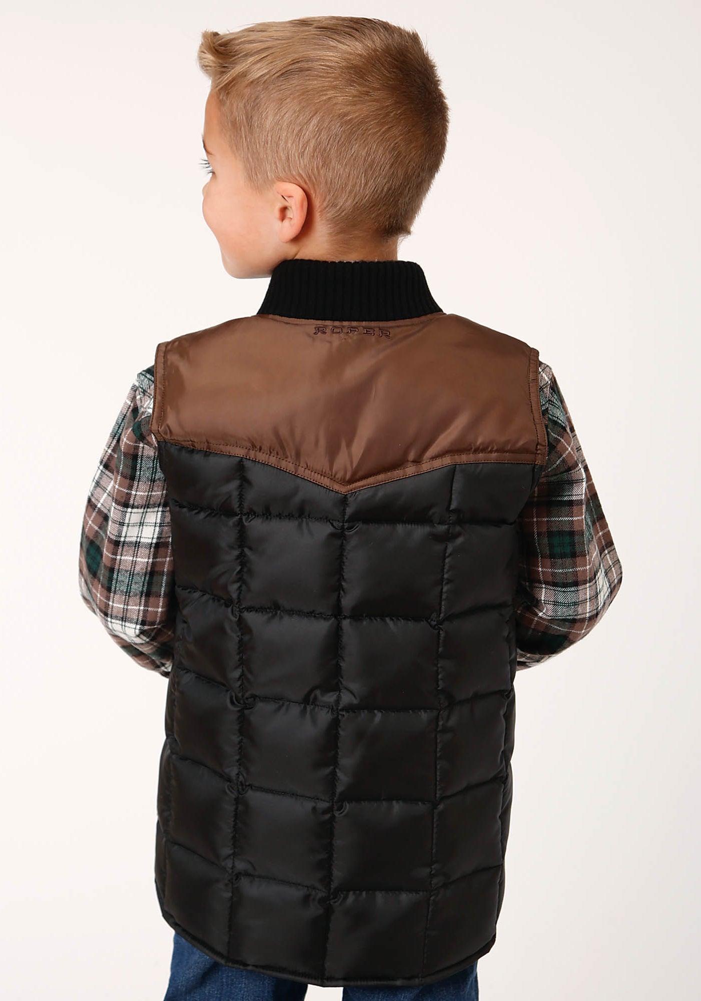 Roper Boys Quilted Polyfilled Vest Poly Filled Western Vest - Flyclothing LLC