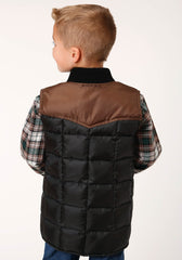 Roper Boys Quilted Polyfilled Vest Poly Filled Western Vest - Roper