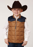 Roper Boys Quilted Polyfilled Vest Poly Filled Western Vest