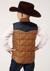 Roper Boys Quilted Polyfilled Vest Poly Filled Western Vest - Flyclothing LLC